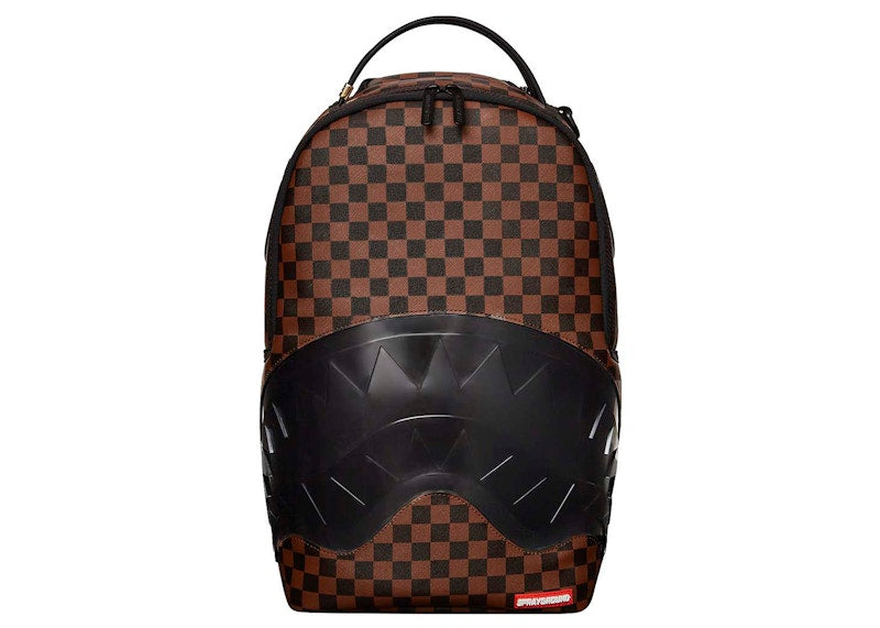Sprayground Clear Rubber Sharks In Paris DLXSV Backpack Brown/Black