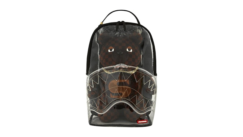 Sprayground Clear Sharks In Paris Bear Backpack Multicolor