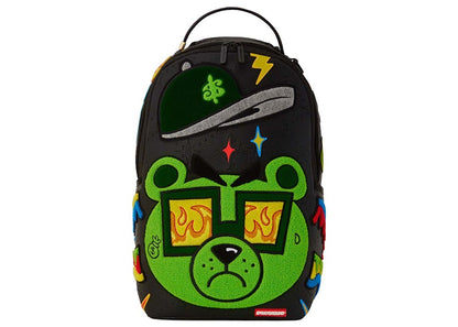Sprayground Colorful Money Bear Cheneille DLXSV Backpack Black/Green
