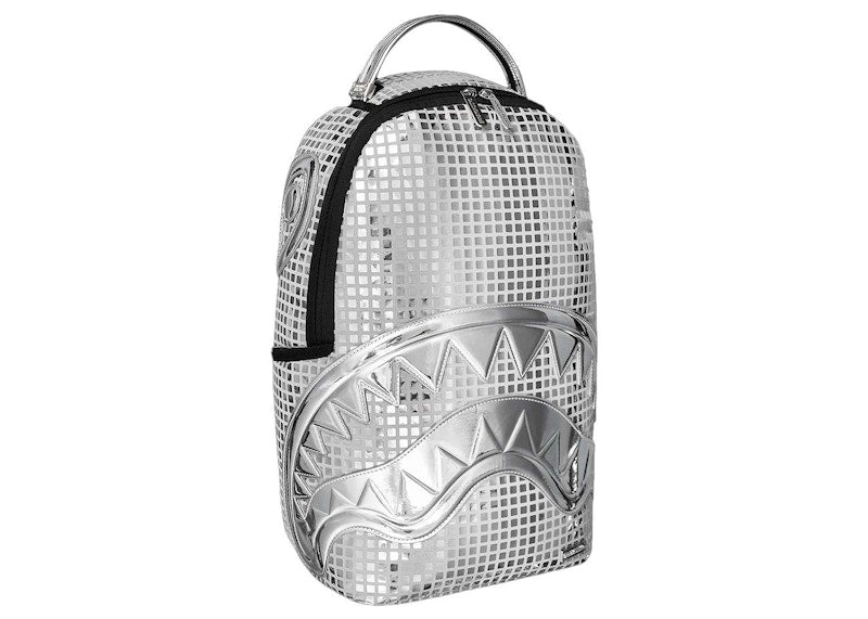 Sprayground Disco Ball Shark DLXSV Backpack White/Black