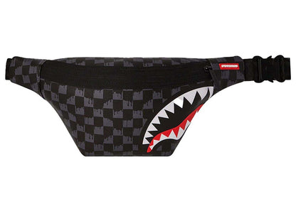 Sprayground Drip Check Shark Savvy Crossbody Black
