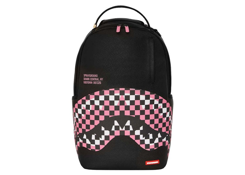 Sprayground Fly Knit Mouth DLX Satin Backpack Black/Pink