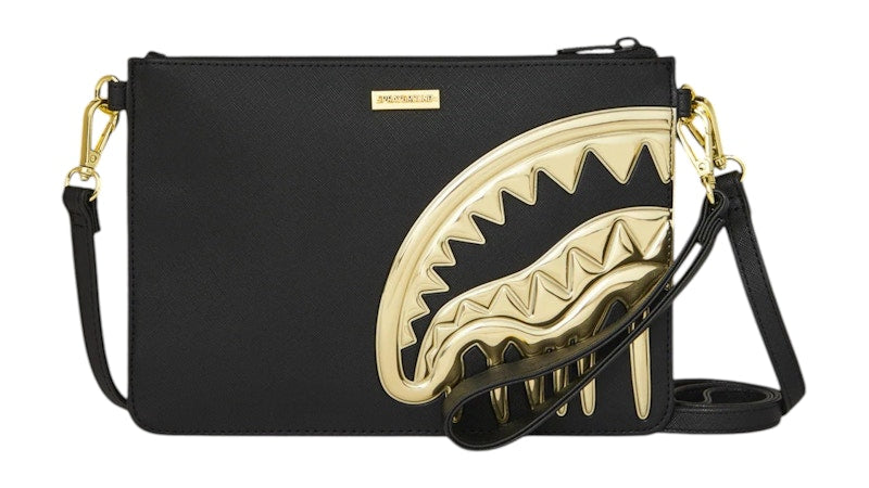 Sprayground Goldheart Shark Drip Crossover Clutch Bag Multicolor