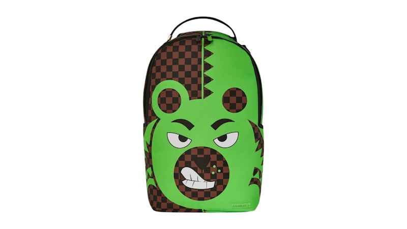 Sprayground Green Money Bear DLXSV Backpack Multicolor