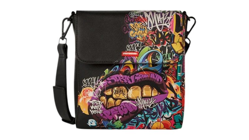 Sprayground Half Graf Lips Messenger Bag Multicolor