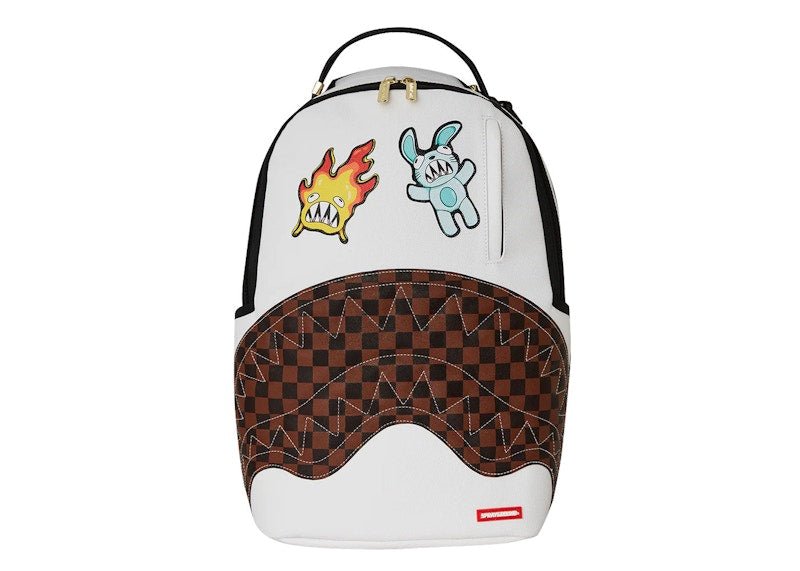 Sprayground Let's Make Some Noise Backpack White/Brown