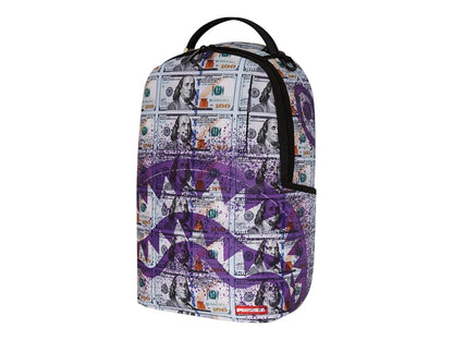 Sprayground Money Splat Backpack Backpack Purple White