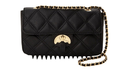 Sprayground Noir Quilt Gold Chain Shark Handbag Multicolor