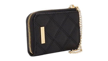 Sprayground Noir Quilt Gold Chain Shark Wallet Multicolor