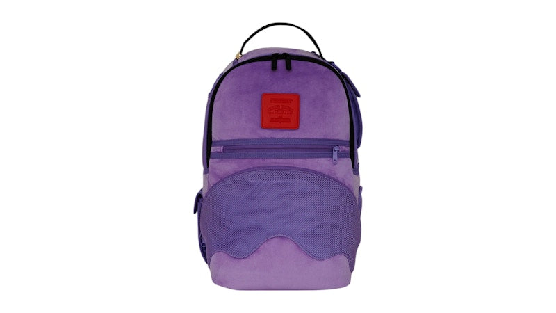 Sprayground Nooo Way!!! A Reversible Backpack Purple Velour To Og Sharks In Paris Backpack Multicolor