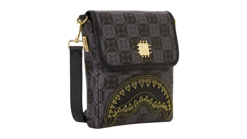 Sprayground Obsidian Stunner A.I.6 Sandflower Collab Large Sling Multicolor
