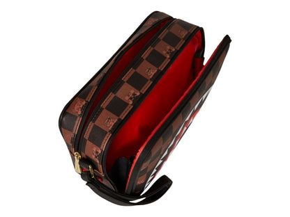 Sprayground Peeking Character Check Toiletry Toiletry Black Brown