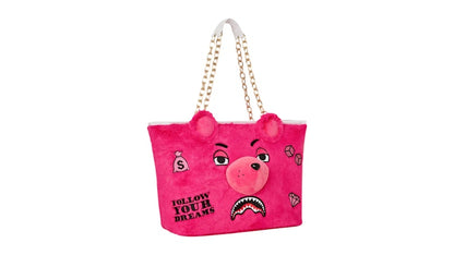Sprayground Plush Moneybear Tote Pink