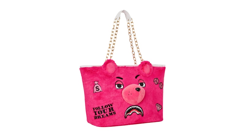 Sprayground Plush Moneybear Tote Pink