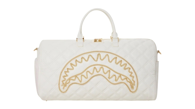 Sprayground Riviera Le Blanc Gold Chain Shark Duffle Multicolor
