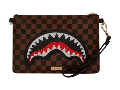 Sprayground Sawtooth Sharks in Paris Crossover Clutch Brown