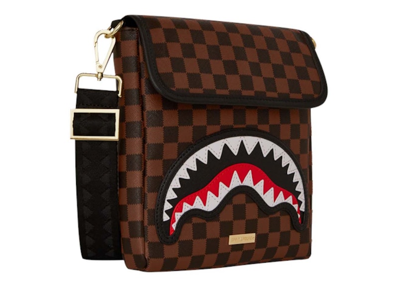 Sprayground Sawtooth Sharks in Paris Messenger Sling Brown