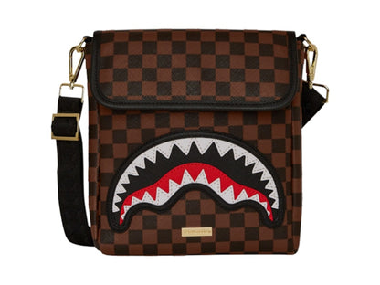 Sprayground Sawtooth Sharks in Paris Messenger Sling Brown