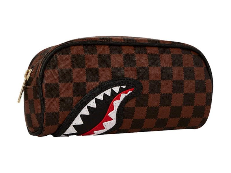 Sprayground Sawtooth Sharks in Paris Pencil Pouch Brown