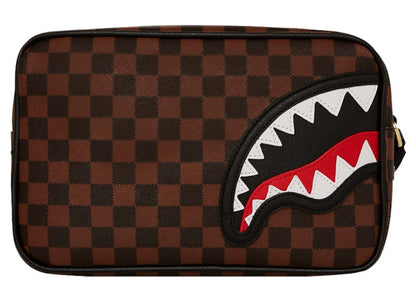 Sprayground Sawtooth Sharks in Paris Toiletry Brick Brown