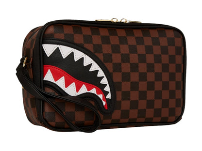 Sprayground Sawtooth Sharks in Paris Toiletry Brick Brown