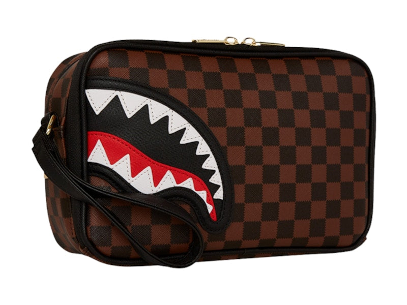 Sprayground Sawtooth Sharks in Paris Toiletry Brick Brown