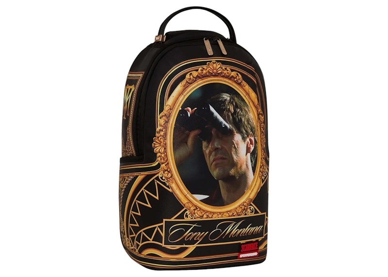 Sprayground Scarface I See Every Move Binoculars Tony Montana Backpack Black/Gold