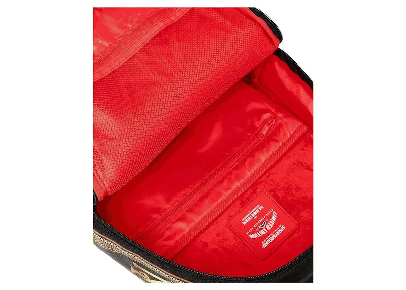 Sprayground Scarface Stairs Tony Montana Backpack Black/Gold