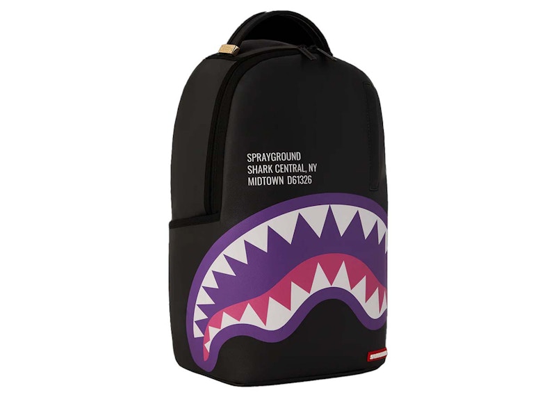 Sprayground Shark Central Purple DLXSV Backpack Black/Violet