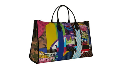 Sprayground Shark Masterpieces Pyramid Large Duffle Multicolor