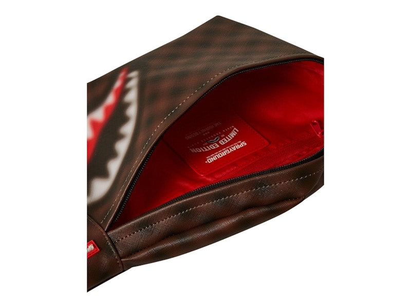 Sprayground Sharks In Paris Blur Savvy Crossbody Crossbody Black Brown