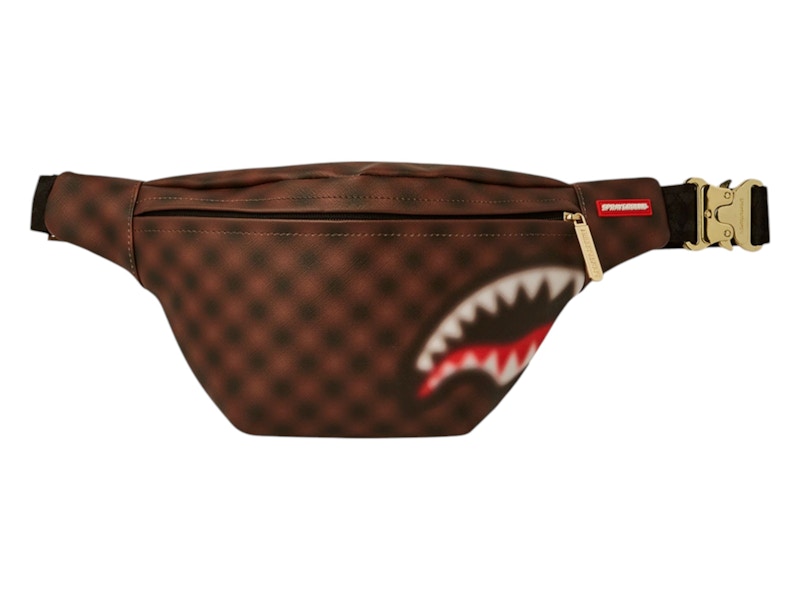 Sprayground Sharks In Paris Blur Savvy Crossbody Crossbody Black Brown
