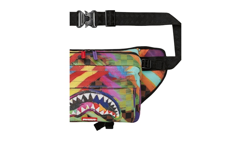 Sprayground Sharks In Paris City Streaks Cargo Crossbody Multicolor