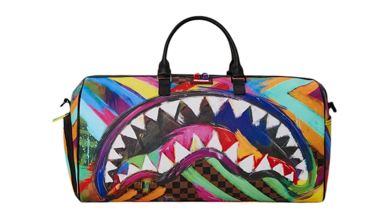 Sprayground Sharks In Paris City Streaks Duffle Multicolor
