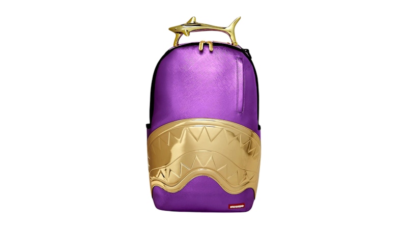 Sprayground Sharks Of The Gold Ocean Backpack Purple
