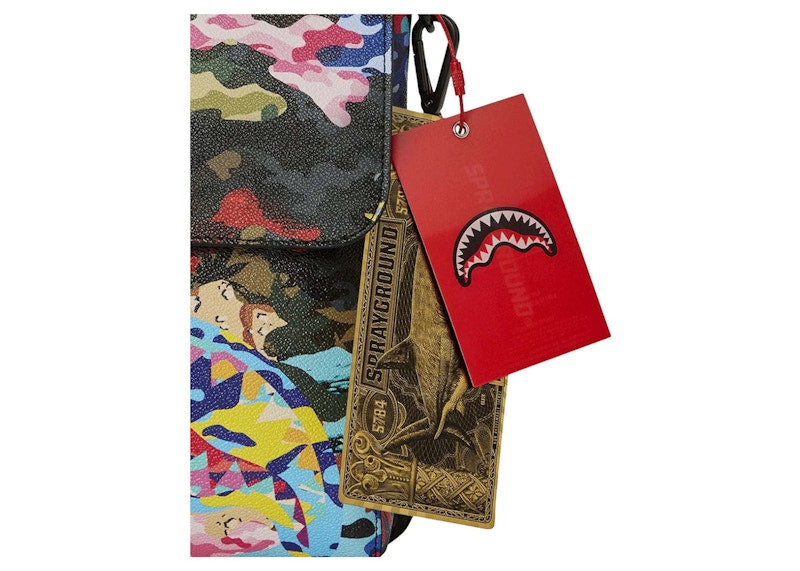 Sprayground Sliced And Diced Camo Messenger Bag Multicolor