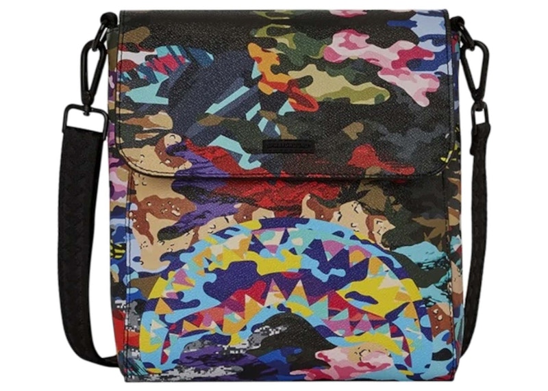 Sprayground Sliced And Diced Camo Messenger Bag Multicolor