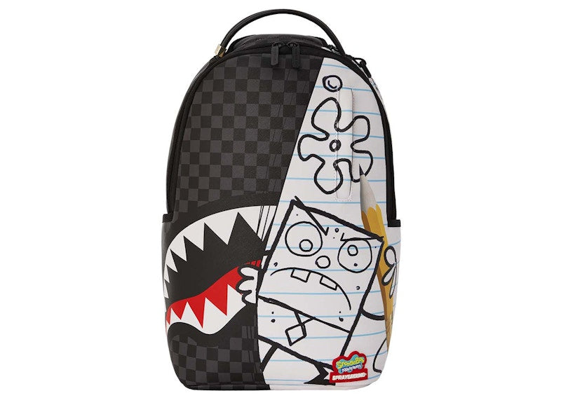 Sprayground Sponge Bob Doodle Reveal Backpack Grey/White