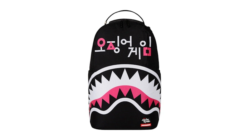 Sprayground Squid Game Collab Logo Lockup Backpack Multicolor