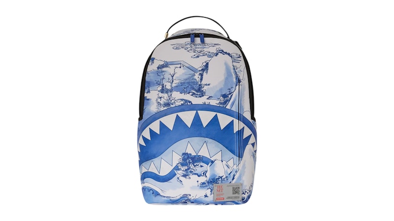 Sprayground The Met Chinese Landscape Backpack White/Blue