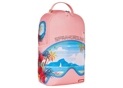 Sprayground Tropical Bora Bora Shark Island Villa Backpack Pink