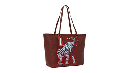 Sprayground Zebra Elephant Ron English Collab Tote Multicolor