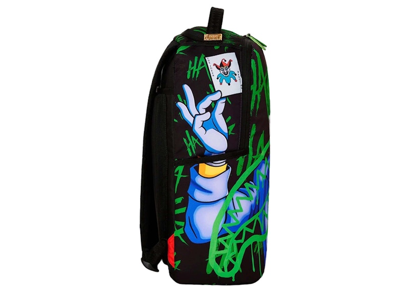 Sprayground x Batman Joker Hahahahaha Slime (DLXSR) Backpack Black/Green/Blue