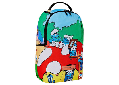 Sprayground x Smurfs Mushroom Village (DLXSR) Backpack Multi