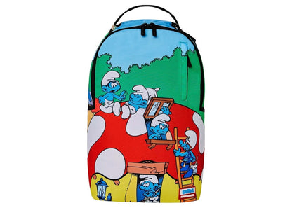 Sprayground x Smurfs Mushroom Village (DLXSR) Backpack Multi