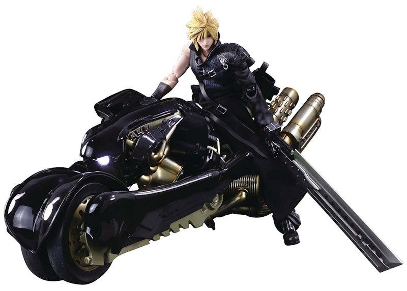 Square Enix Final Fantasy Vii Advent Children Play Arts Kai Cloud Strife And Fenrir Figure