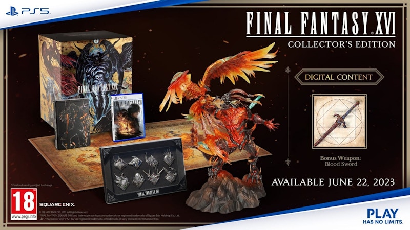 Square Enix PS5 Final Fantasy XVI Collector's Edition Video Game Bundle (US Version)
