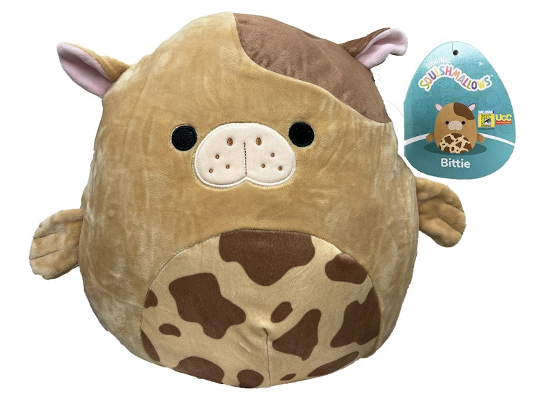 Squishmallow Bittie the Chocolate Milk Seacow 12" 2022 SDCC Exclusive Plush Brown