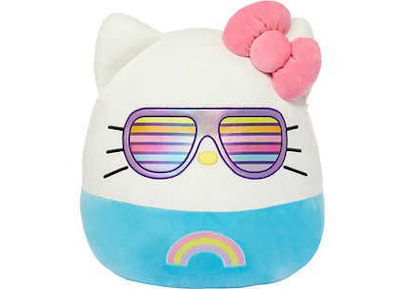 Squishmallow Sanrio Hello Kitty Sunglasses 20 Inch Plush Blue/White
