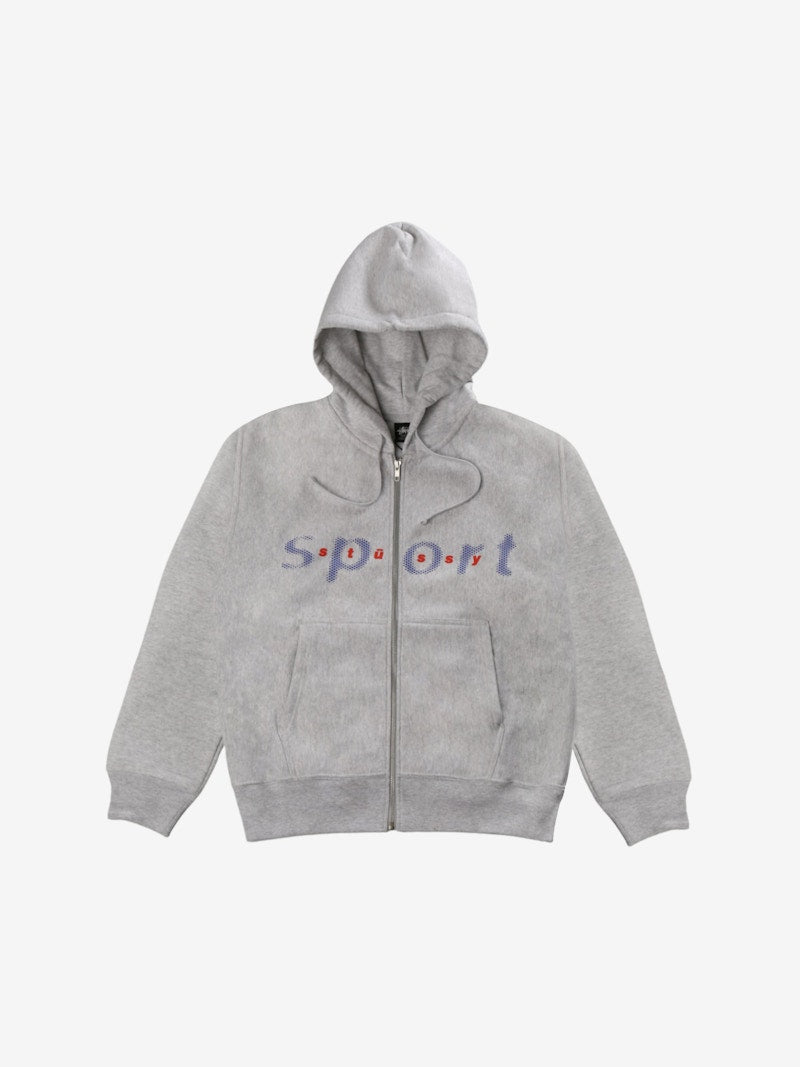 Stussy Dot Sport Zip Hoodie Ashh
